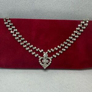 Vintage Sweater or Collar Clips with Double Chain